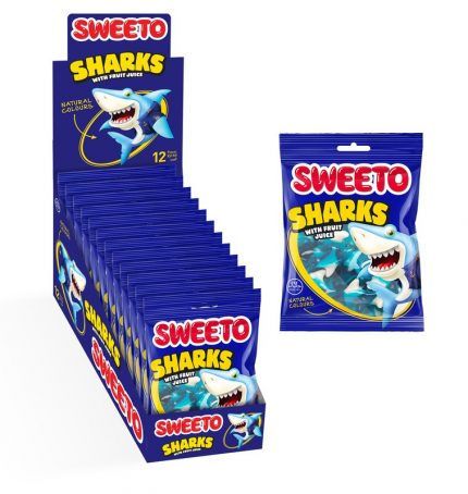 Конфеты желе Sweeto Sharks 80g 78951 фото