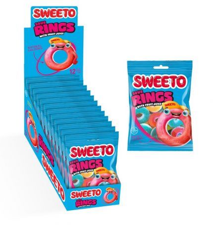 Конфеты желе Sweeto Rings 80g 78953 фото