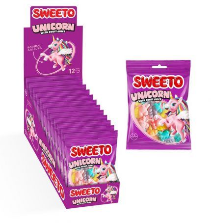 Конфеты желе Sweeto Unicorn 80g 78954 фото