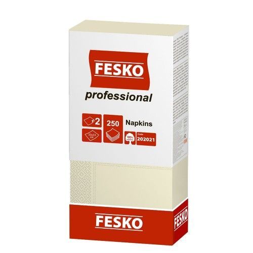 Салфетки сервировочные Fesko Professional, 2 слоя, 250 листов, (шампань). 64908 фото