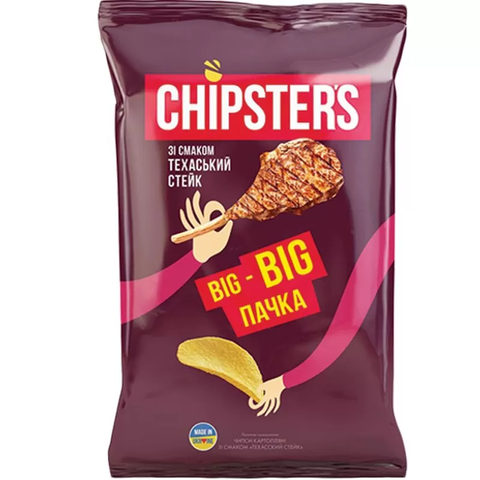 Чипсы Chipster's со вкусом texas steak 140 гр 36057 фото
