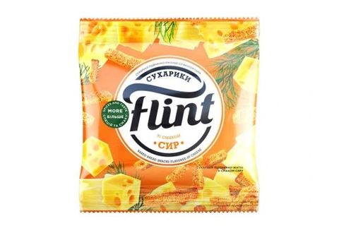 Сухарики Flint со вкусом сыра 50 гр 31064 фото